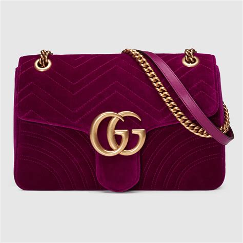 gucci marmont medium velvet shoulder bag